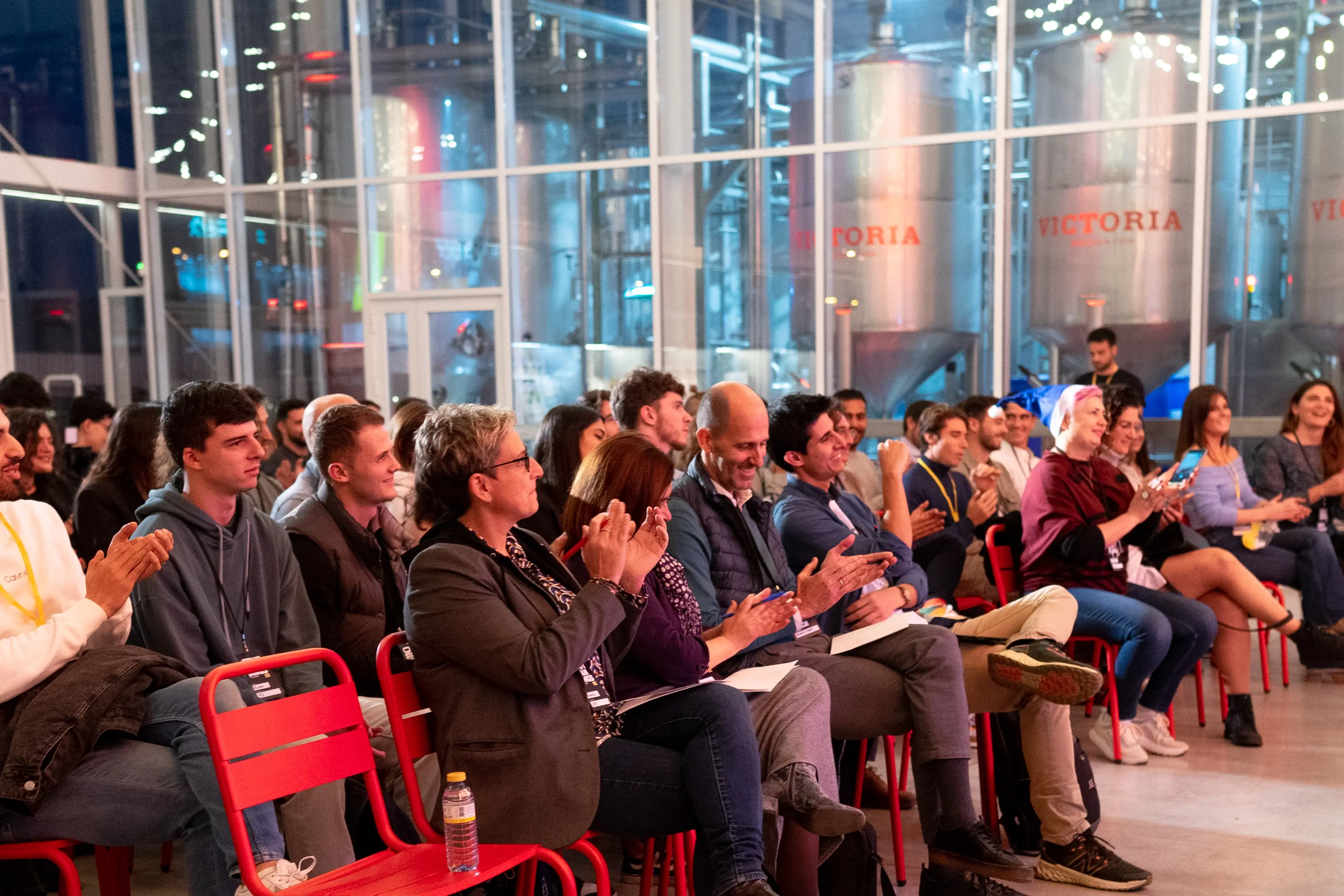 Audience applauding at Outstandings VII